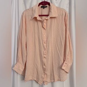 Eloquii Pink Button Down Top, Size 20